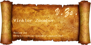 Vinkler Zsombor névjegykártya